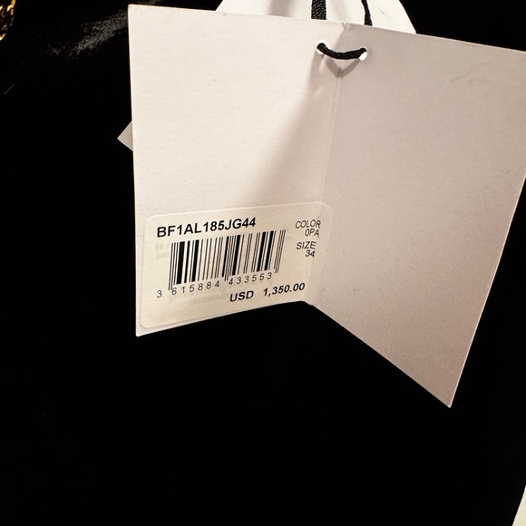 Balmain Velvet Black Crop Top with Gold Buttons - Picture 4 of 11